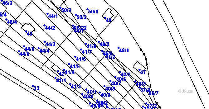 Parcela st. 41/2 v KÚ Sadová, Katastrální mapa