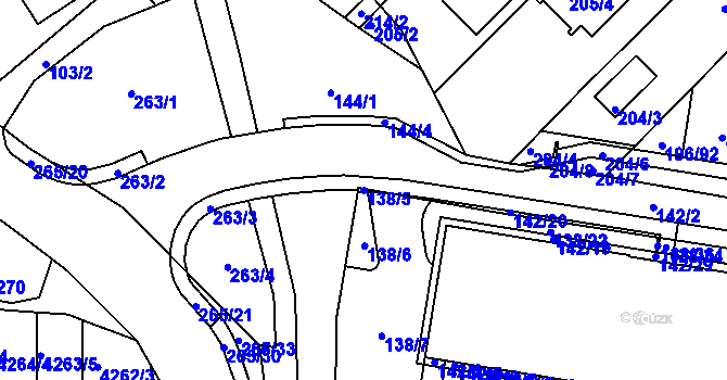 Parcela st. 138/5 v KÚ Sadová, Katastrální mapa