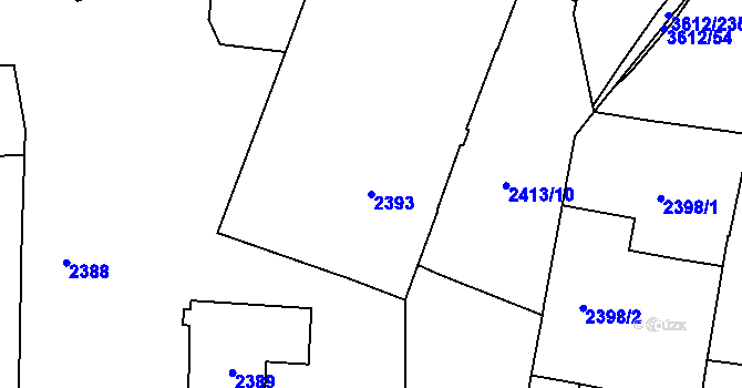 Parcela st. 2393 v KÚ Řečkovice, Katastrální mapa