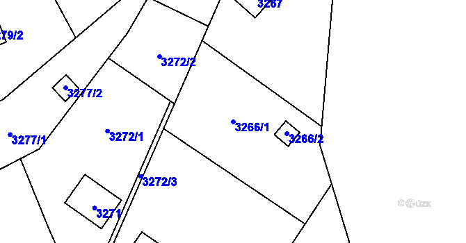 Parcela st. 3266/1 v KÚ Řečkovice, Katastrální mapa
