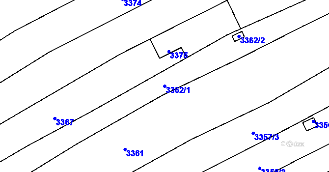Parcela st. 3362/1 v KÚ Řečkovice, Katastrální mapa