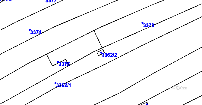 Parcela st. 3362/2 v KÚ Řečkovice, Katastrální mapa