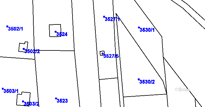 Parcela st. 3527/5 v KÚ Řečkovice, Katastrální mapa