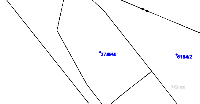 Parcela st. 3749/4 v KÚ Řečkovice, Katastrální mapa