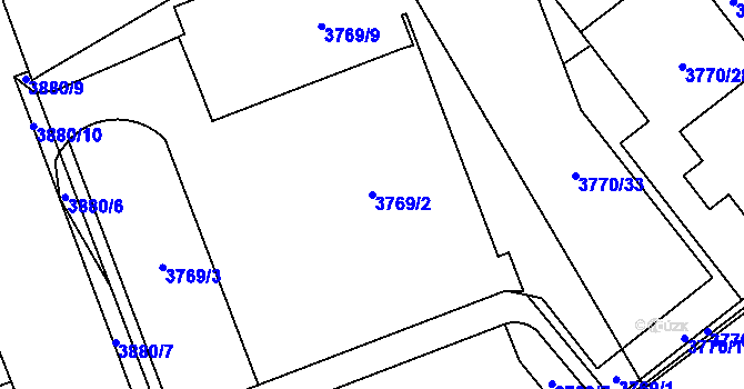 Parcela st. 3769/2 v KÚ Řečkovice, Katastrální mapa