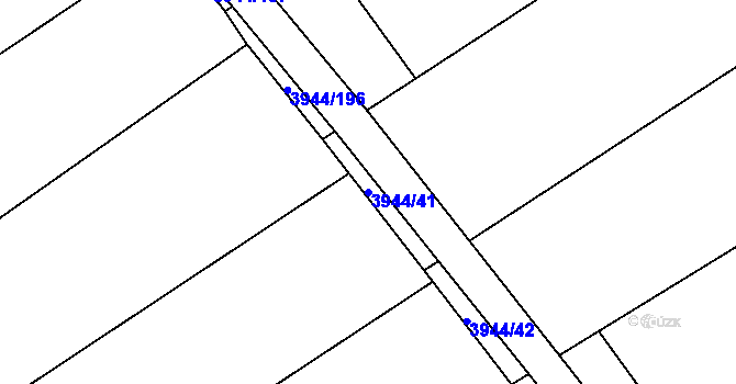 Parcela st. 3944/41 v KÚ Řečkovice, Katastrální mapa