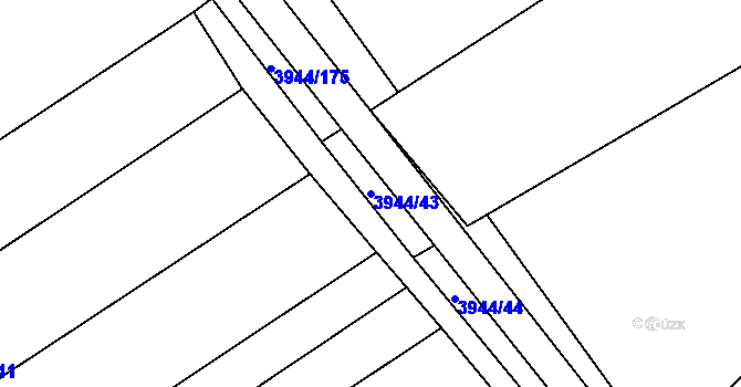 Parcela st. 3944/43 v KÚ Řečkovice, Katastrální mapa