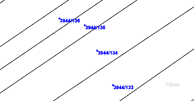 Parcela st. 3944/134 v KÚ Řečkovice, Katastrální mapa