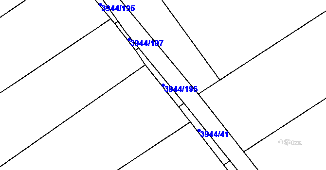 Parcela st. 3944/196 v KÚ Řečkovice, Katastrální mapa