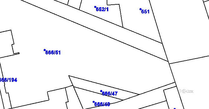 Parcela st. 666/46 v KÚ Medlánky, Katastrální mapa