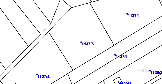 Parcela st. 1137/3 v KÚ Medlánky, Katastrální mapa