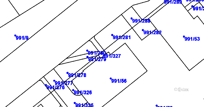 Parcela st. 991/327 v KÚ Medlánky, Katastrální mapa