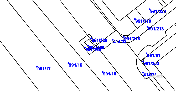 Parcela st. 991/468 v KÚ Medlánky, Katastrální mapa