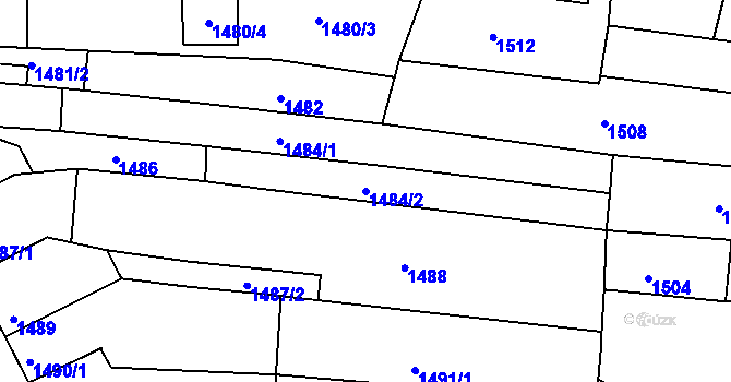 Parcela st. 1484/2 v KÚ Bystrc, Katastrální mapa