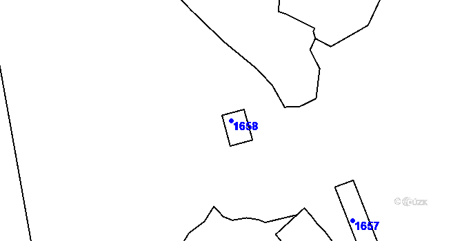 Parcela st. 1658 v KÚ Bystrc, Katastrální mapa
