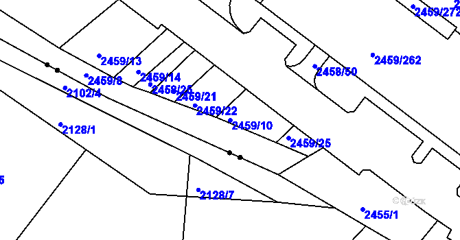 Parcela st. 2459/10 v KÚ Bystrc, Katastrální mapa