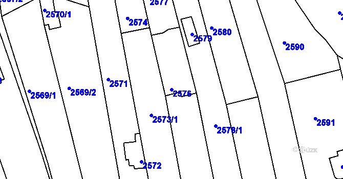 Parcela st. 2576 v KÚ Bystrc, Katastrální mapa