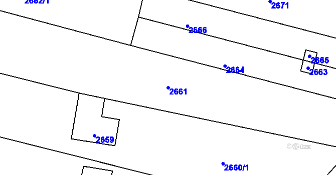 Parcela st. 2661 v KÚ Bystrc, Katastrální mapa