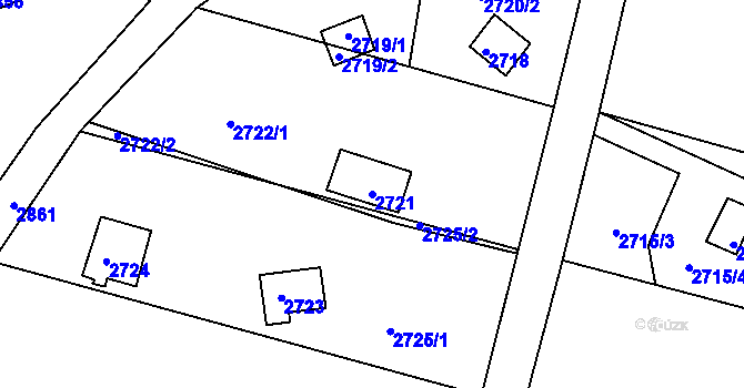 Parcela st. 2721 v KÚ Bystrc, Katastrální mapa