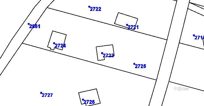 Parcela st. 2723 v KÚ Bystrc, Katastrální mapa