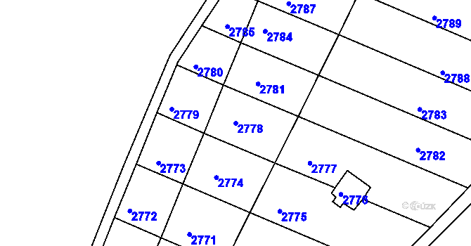 Parcela st. 2778 v KÚ Bystrc, Katastrální mapa