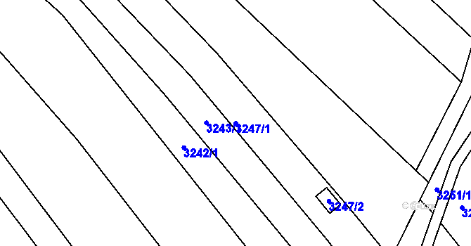 Parcela st. 3247/1 v KÚ Bystrc, Katastrální mapa