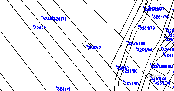 Parcela st. 3247/2 v KÚ Bystrc, Katastrální mapa