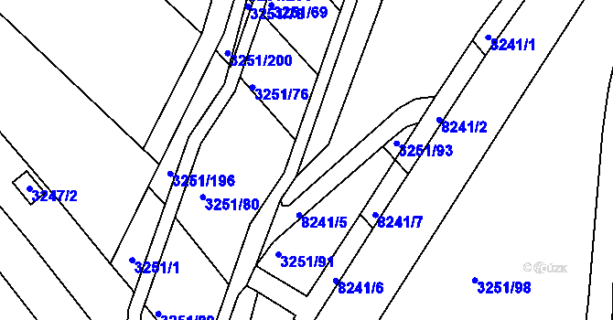 Parcela st. 3251/82 v KÚ Bystrc, Katastrální mapa