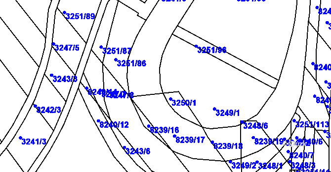 Parcela st. 3251/94 v KÚ Bystrc, Katastrální mapa
