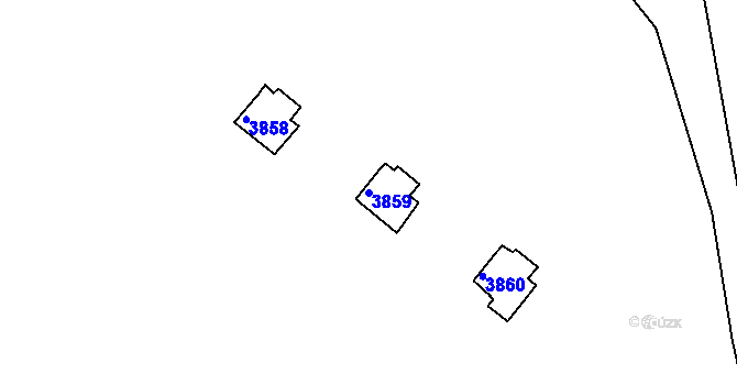 Parcela st. 3859 v KÚ Bystrc, Katastrální mapa