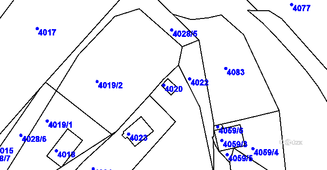 Parcela st. 4020 v KÚ Bystrc, Katastrální mapa