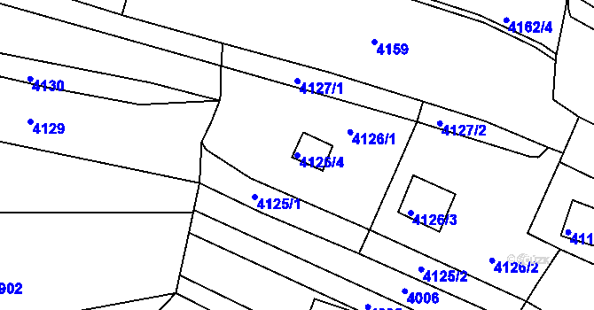 Parcela st. 4126/4 v KÚ Bystrc, Katastrální mapa