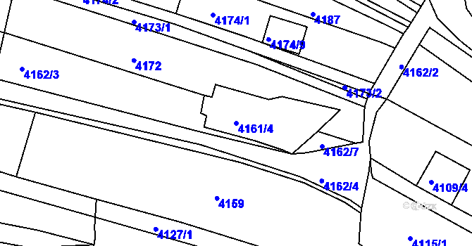 Parcela st. 4161/4 v KÚ Bystrc, Katastrální mapa