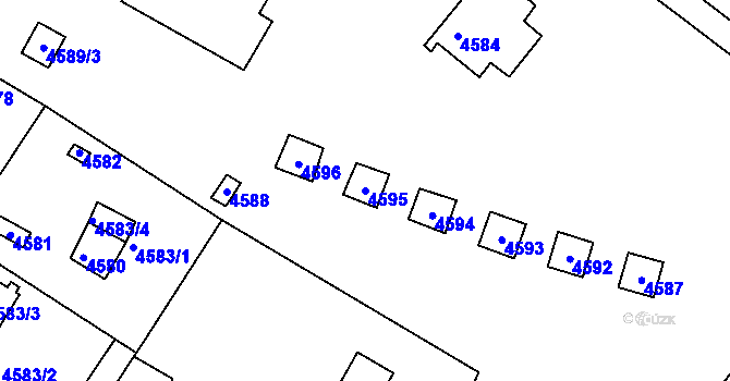 Parcela st. 4595 v KÚ Bystrc, Katastrální mapa