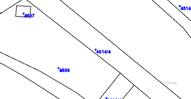Parcela st. 4614/4 v KÚ Bystrc, Katastrální mapa