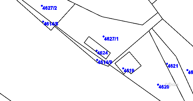 Parcela st. 4624 v KÚ Bystrc, Katastrální mapa