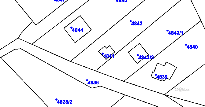 Parcela st. 4841 v KÚ Bystrc, Katastrální mapa
