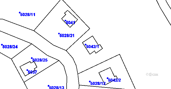 Parcela st. 5042/1 v KÚ Bystrc, Katastrální mapa