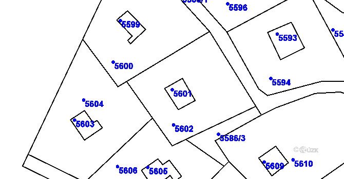 Parcela st. 5601 v KÚ Bystrc, Katastrální mapa