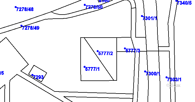 Parcela st. 5777/2 v KÚ Bystrc, Katastrální mapa
