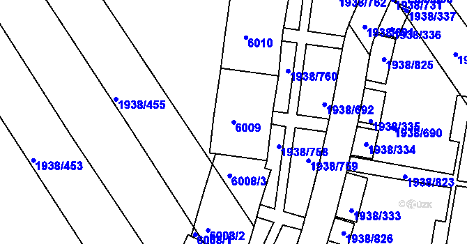 Parcela st. 6009 v KÚ Bystrc, Katastrální mapa