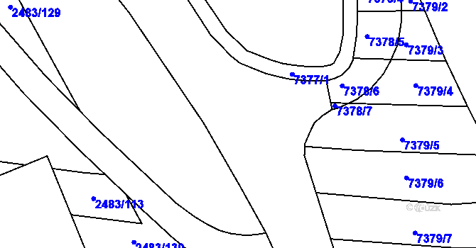 Parcela st. 6165/69 v KÚ Bystrc, Katastrální mapa