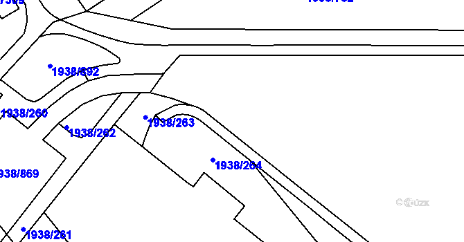 Parcela st. 6871/4 v KÚ Bystrc, Katastrální mapa