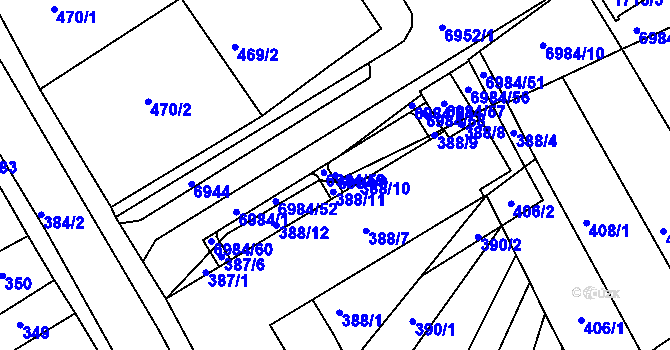 Parcela st. 6984/9 v KÚ Bystrc, Katastrální mapa
