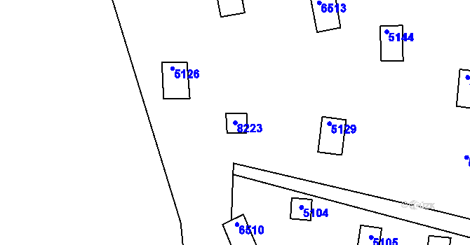 Parcela st. 8223 v KÚ Bystrc, Katastrální mapa