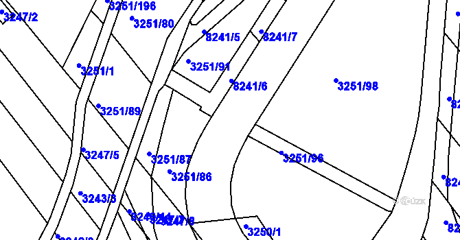 Parcela st. 8239/13 v KÚ Bystrc, Katastrální mapa