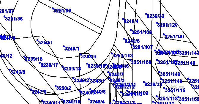 Parcela st. 8239/20 v KÚ Bystrc, Katastrální mapa