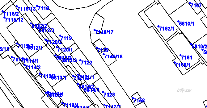 Parcela st. 7146/18 v KÚ Bystrc, Katastrální mapa