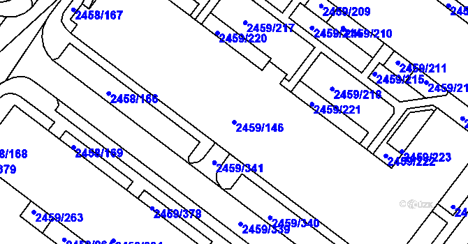 Parcela st. 2459/146 v KÚ Bystrc, Katastrální mapa