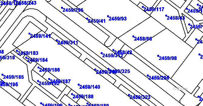 Parcela st. 2459/312 v KÚ Bystrc, Katastrální mapa